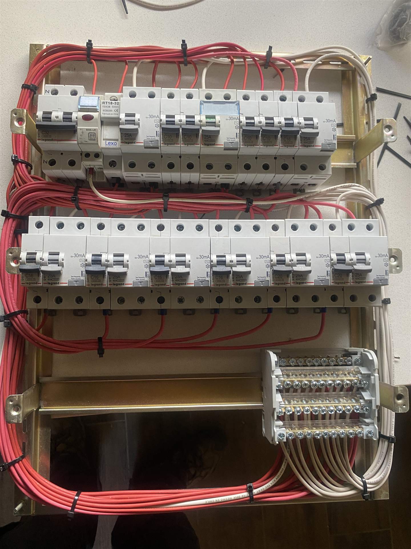 Tablero eléctrico terminado